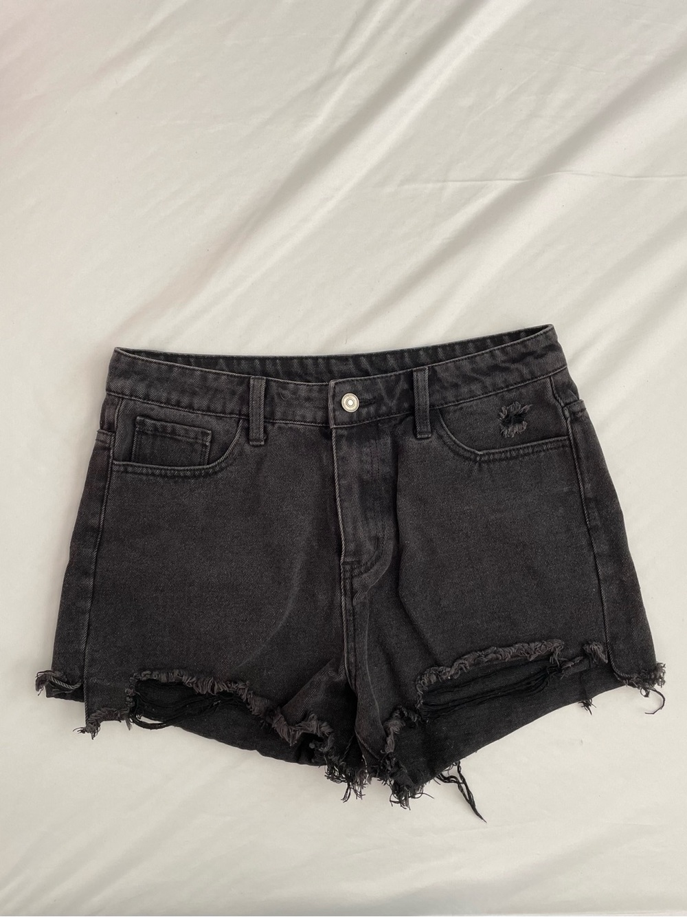 Windsor black Jean shorts distressed